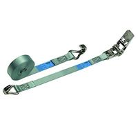 PONSA INOX25GC - Cincha o Correa de Amarre con trinquete sin Fin en Acero Inoxidable. Correas tensoras con carraca 5M - 25 MM (2 Partes) con Gancho Cerrado. Resistencia 800 kg - 1600 kg (en Bucle)
