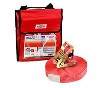 PONSA - LÍNEA DE Vida Horizontal Temporal - Linea DE Vida portátil con Sistema DE Tensor. Incluye una Bolsa para Guardar el sobrante de Cinta. (20 M)