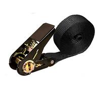 PONSA R25SF - Cincha de Amarre con Carraca 5 Metros Sin Fin - Amarre para Carga Resistencia Rotura 1000 kg (en Bucle) - Correas de Trinquete Cargas Semi Pesadas. Negro