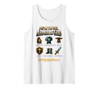 Ponte la Armadura Completa de Dios Efesios 6 Verso de la Biblia Cristiano Camiseta sin Mangas