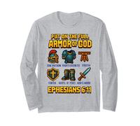 Ponte la Armadura Completa de Dios Efesios 6 Verso de la Biblia Cristiano Manga Larga