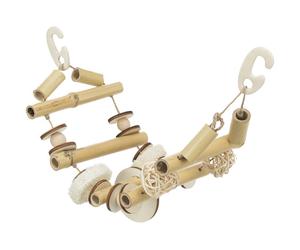 Ponte Suspensa em Bamboo, Côco, Vime e Corda Sisal