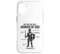 ponte toda la armadura de dios cristiano Fe Biblia Creyente Carcasa para iPhone 16 Plus