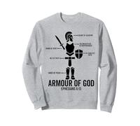 ponte toda la armadura de dios cristiano Fe Biblia Creyente Sudadera