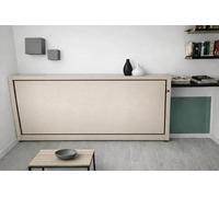 Ponti Divani Drimino Cama Abatible Horizontal, 208 x 110 x 35 cm, Cama Individual 190 x 80 cm (Beige)