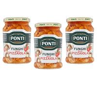 Ponti Funghi Prataioli alla Pizzaiola en Olio di Semi di Girasole Pizzaiola setas en aceite de girasol de 280 g