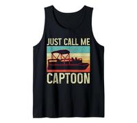Pontón Capitán Just Call Me Captoon Vintage Camiseta sin Mangas
