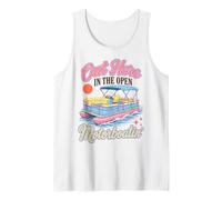 Pontoon Boat Motorboatin out Here In The Open Lake Life Camiseta sin Mangas