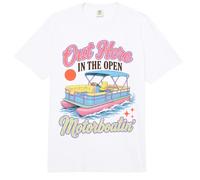 Pontoon Boat Motorboatin out Here In The Open Lake Life Comfort Colors Adult Heavyweight T-Shirt