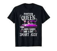 Pontoon Queen Classy Sassy and Little Smart Assy Camiseta gráfica económica, Hombre, Negro, M