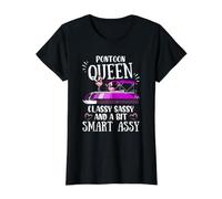 Pontoon Queen Classy Sassy and Little Smart Assy Camiseta gráfica económica, Mujer, Negro, L