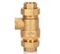 Pontuss Válvula de retención doble M2 de 3/4 pulgadas con ventilación atmosférica intermedia, NPT hembra, latón sin plomo, 25 psi-175 psi, acero inoxidable