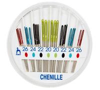 Pony Aguja de Coser a Mano de Ojos de Colores compacta: Chenilla, Metal, Multicolor, 24