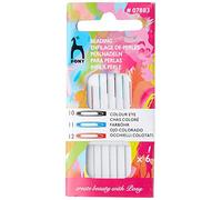 Pony Agujas de Ojos codificadas por Colores: Cuentas 10/12, Acero Inoxidable Latón Metal, Multicolor