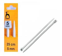 Pony Clásico: agujas de tejer: un solo extremo: 25 cm x 5,00 mm, aluminio, multicolor, 5 mm