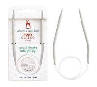 Pony Classic Agujas Circulares de Aluminio 40cm 4.5mm