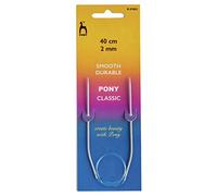 Pony Classic - Agujas de tejer circulares (40 x 2 mm)