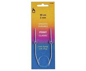 Pony Classic - Agujas de tejer circulares (40 x 2 mm)