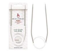 Pony Classic Agujas de Tejer Circulares de Aluminio 60 cm 4.5 mm - 1 Unidad