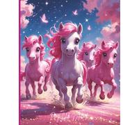 Pony Club Notebook: Adorable Pink Horse Composition Book for Girls and Tweens: Perfect for Writing, Drawing, Journaling, or School Notes | 7.5 x 9.25