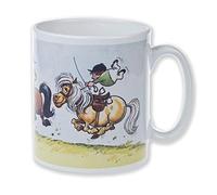 Pony Club Ponies Mug von Thelwell Robusta Tonwaren Cambridge Style mug, equipado con un icono pony dibujos animados de The Great Norman Thelwell