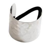 Pony Cuff - Lazos de metal para cola de caballo con banda elástica, exquisito accesorio de cuerda para el pelo, peinados elegantes, elegante soporte para esposa y madre, dorado, 1.57 x 1.57 pulgadas