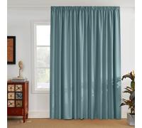 PONY DANCE Cortina Opaca Grande con Ganchos para Rieles, Cortinas Termicas Aislantes de Ventanas para Salon/Dormitorio/Separador 1 Panel,200x245cm(AnxAl),Azul Ártico