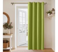 PONY DANCE Cortinas Opacas 1 Pieza Cortinas Aislantes Termicas Frio y Calor con Ojales para Ventanas Puerta de Salon Dormitorio Infantiles Niño, 132x210 CM (Ancho x Alto), Verde