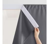 PONY DANCE Cortinas Opacas Termicas Aislantes con Cierre de Gancho y Bucle, Cortinas Impermeable de Exterior Resistente Al Viento de Patio 2 Piezas,132x243cm,Gris