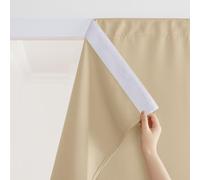 PONY DANCE Cortinas Opacas Termicas Aislantes con Cierre de Gancho y Bucle, Cortinas Impermeable de Exterior Resistente Al Viento de Patio 2 Piezas,132x243cm,Beige Oscuro