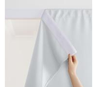 PONY DANCE Cortinas Opacas Termicas Aislantes con Cierre de Gancho y Bucle, Cortinas Impermeable de Exterior Resistente Al Viento de Patio 2 Piezas,132x243cm,Blanco Gris