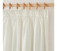 PONY DANCE Visillos Cortos Cortinas Dormitorio Cortas Cortinas y Visillos Cortinas de Lino Translúcidas Cortina Ventana 2 Piezas Cortina Cocina con Ojales, 140x160cm(AnchoxAlto), Natural