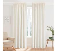 PONY DANCE Visillos Salon Semi-Translucidas con Ganchos para Rieles, Cortinas de Lino para Dormitorio/Comedor 2 Piezas,140x300cm,Crema