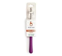 Pony Easy Grip Ganchillo de Aluminio 4,5 mm - Ideal para Tejer