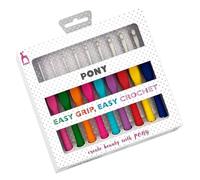 Juego de agujas de crochet Pony Easy Grip de 2 a 6,00 mm con lunares, 1 x 9 piezas