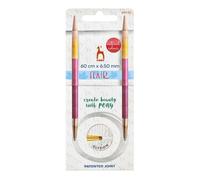 Pony Flair Agujas de Tejer Circulares de Madera 60 cm 6.5 mm - 1 Unidad