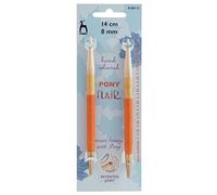Pony Flair - Agujas de tejer circulares intercambiables de colores a mano, 14 cm (8 mm)