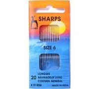 Pony Hand Sewing Needles Sharps: Size 6, Multi-Colour, 6