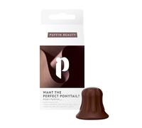 pony puffin CHOCOLATE | Para una trenza perfecta con volumen y fijación - Fabricado en Alemania | Sin látex y vegano | Lleva tu trenza al siguiente nivel | Marrón para todo tipo de cabello oscuro