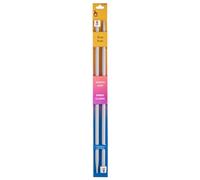Pony Single Ended Classic, Alfileres de Tejer, Aluminio, Multicolor, 35 cm x 8mm