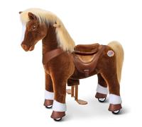 PonyCycle - Caballo Juguete Simulación para Niños de 4 a 7 Años, Juguete Marrón para Montar con Ruedas, Modelo Y Pony de Juguete para Montar con Sonidos y Frenos, Niños - Y474