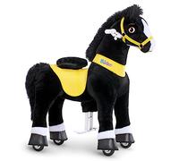 PonyCycle Esencial Modelo E Caballo para Montar con Ruedas y Freno para Niños y Niñas (Negro/Talla 4 para 4-7 años) Brinquedos Exterior Crianñas- E438