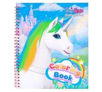 PonyCycle Juego de libro para colorear y pegatinas, diseño de unicornio y pony, libro para colorear con pegatinas para niños