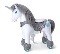 PonyCycle - Modelo Y Unicornio con Ruedas para Niños de 4 a 7 Años, Unicornio para Montar Peluche con Sonidos y Cuerno Lentejuelas, Peluche Cabalgable con Freno, Regalo de Cumpleaños para Niños - Y456