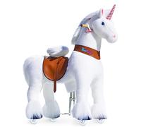 PonyCycle Oficiales Modelo U Unicornio Juguete para Montar Unicornio con Ruedas Correpasillos Unicornio Regalo Niña(con Freno y Sonido/Talla 5 para Edades de 7+ años) Unicornio Blanco Ux504