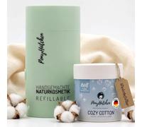 PonyHütchen - Deostick Cozy Cotton Starter Set - Case + Refill - Vegano, sin aluminio ni pruebas en animales - Cosmética natural antitranspirante unisex fabricada en Alemania - ideal para equipaje de