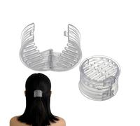 Ponytail Clip - Clear Claw Invisible Strong Hold | Styling Barrette Non-Slip Damage-Free | Women Girls Stylist Gym Exercising Fitness Dating Party Gathering