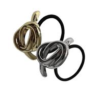Ponytail Cuff Metal Hair Bands, Hair Ties for Women, Minimalist Metal Ponytail Cuff, Girls Ponytail Holders, Portable Hair Rope for Daily Use, Minimalist Ponytail Holders, 2X Hair Ties for Girls