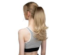 Ponytail Extension 10TT24 - Extensión de pinza de garra de 35,5 cm en coleta rubia, pelo sintético rizado, ondulado, pelo sintético ondulado, cola de caballo para mujeres (10TT24)
