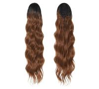 Ponytail Extension 28 Inch Long Body Wave Ponytail, Synthetic Heat Resistant Wrap Around Drawstring Curly Wavy Pony tail Clip in Hairpieces for Women(OT30)